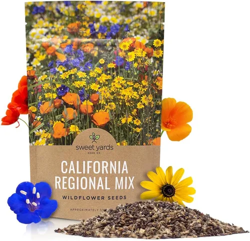 Vista 14 de Mezcla de nativos de California - Bolsa de 1 libra a granel - Más de 120.000 semillas nativas - Polinización abierta y sin OMG