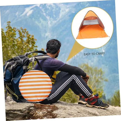 Vista 7 de Healifty Tienda de campaña automática para playa, ligera, resistente al viento, refugio solar para acampar, senderismo, actividades al aire libre