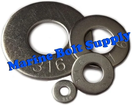 Vista 3 de Kit surtido de arandelas planas de acero inoxidable tipo 316 Marine Bolt Supply 6-116233