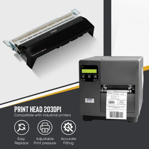 Vista 2 de Parkwell Cabezal de impresión compatible Datamax PHD20-2181-01 compatible para impresoras I-4206 I-4208 Resolución de 203 DPI