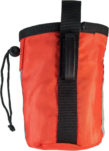 Vista 5 de Bolsa para perro, bolsa para llevar bocadillos y juguetes, bolsa de calidad profesional disponible en rojo, naranja y azul, por barkOutfitters, Rojo