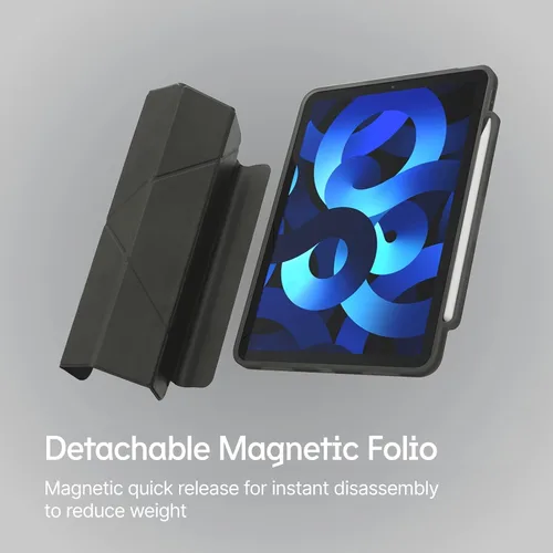 Vista 5 de RHINOSHIELD Funda para iPad compatible con Apple iPad Air 4/5-10.9 pulgadas/iPad Air M2/M3-11 pulgadas, soporte multiángulo de 11 pulgadas, funda