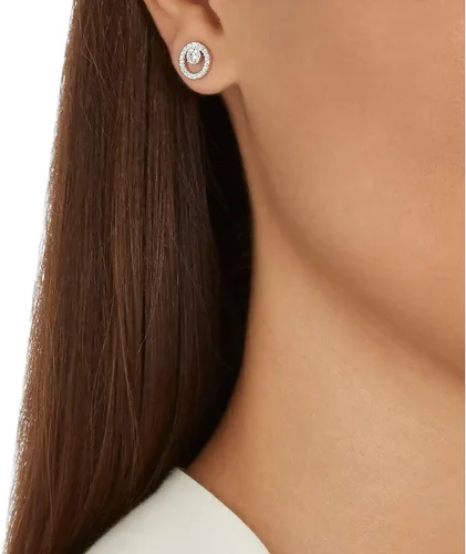 Vista 2 de Swarovski Pendientes pequeños con círculo de creatividad de cristal