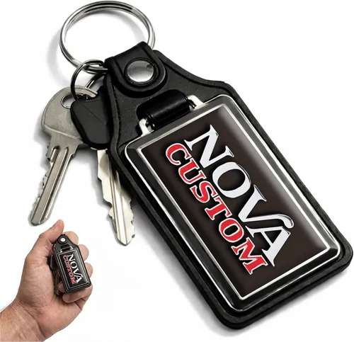 Vista 10 de Brotherhood Car Key Chain for Nova - Classic Models Keychain for Men and Blanco antiguo - Personalizado 1975