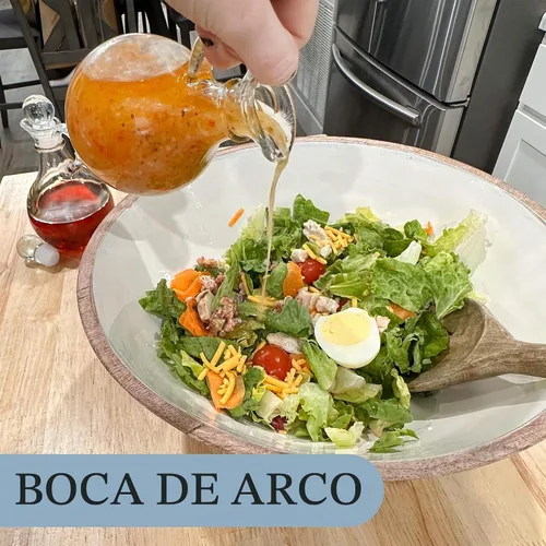 Vista 4 de Cornucopia Brands Vinagre y vinagre de vidrio (juego de 2); dispensadores de aceite redondos de 8 onzas/botellas de aderezo para ensaladas