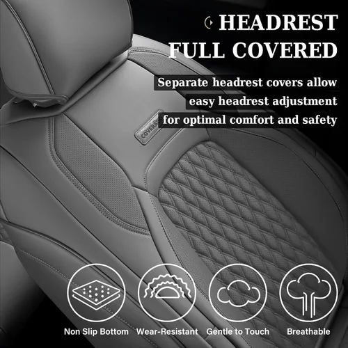 Vista 69 de Coverado Juego completo de fundas de asiento de ajuste personalizado para Chevy Silverado/GMC Sierra 2014-2018 1500, 2015-2019 2500HD 3500HD Negro