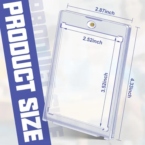 Vista 2 de 100 tarjeteros magnéticos, fundas transparentes 35PT para tarjetas Acrílico transparente 35PT, cierre magnético, bloqueo UV, para tarjetas