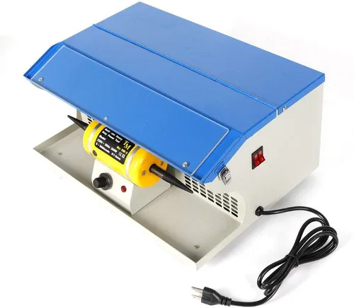 Vista 2 de Máquina pulidora de pulido KPfaster 200W Colector de polvo Pulidor de joyas Máquina de motor de pulido de mesa