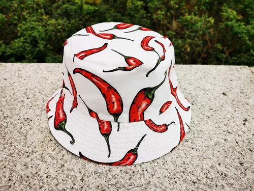 Vista 4 de Sombrero de pescador reversible de doble cara con estampado unisex
