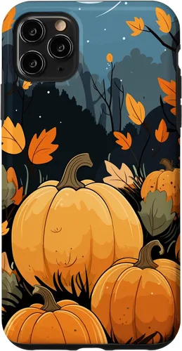 Vista 13 de Pumpkin Fall & Autumn Leaves, Fall Color Theme, Pumpkins Case for iPhone 16
