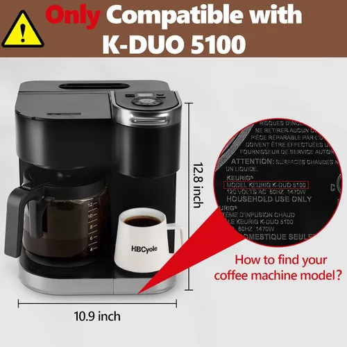 Vista 2 de Repuesto de cafetera de 12 tazas solo compatible con cafetera Keurig K-DUO 5100, repuesto de jarra para K-DUO 5100, duradera y confiable