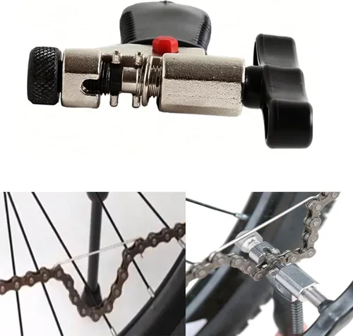 Vista 2 de Kit de herramientas de reparación y mantenimiento de cadena de bicicleta: alicates de eslabones de bicicleta + herramienta divisora de cadena +
