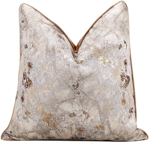 Vista 17 de vctops Fundas de almohada decorativas doradas de jacquard cuadradas, fundas de almohada para cama, sofá, silla, automóvil, decoración del hogar