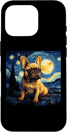 Vista 20 de Funda para iPhone 14 Pro Max Van Gogh Dog Bulldog francés