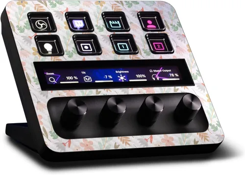 Vista 26 de MightySkins - Piel de fibra de carbono compatible con Elgato Stream Deck + Marble Magma Acabado de fibra de carbono texturizado protector