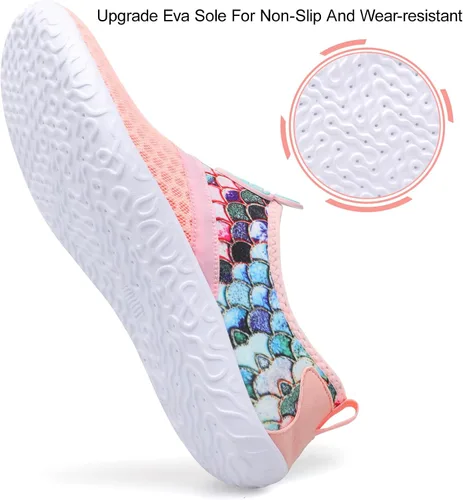 Vista 4 de JIASUQI Zapatos deportivos para senderismo y playa, zapatos acuáticos descalzos, para natación, deportes, caminar, para mujeres y hombres