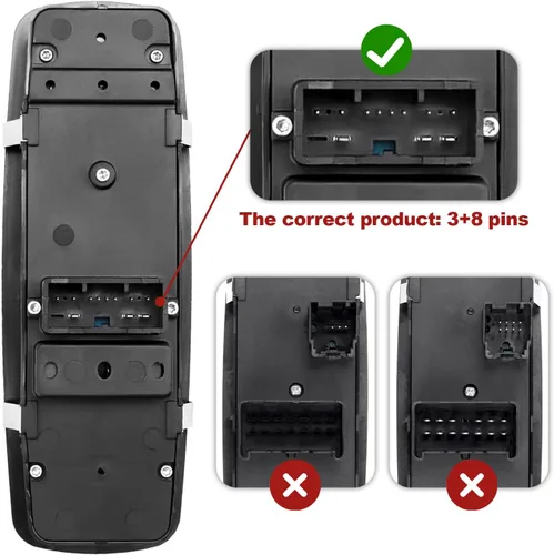 Vista 9 de Interruptor de ventana eléctrica para Cherokee 68231805AA 2015-2017, 2015-2022 Para Ram 1500 2016-2022, 2011-2020 300, 2011-2019 Charger