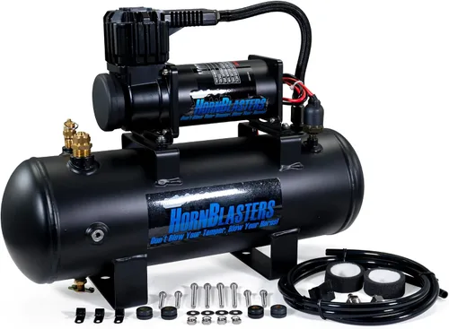 Vista 8 de HornBlasters Outlaw Black 228H Kit de bocina de tren todo en uno de 2 galones, fácil de instalar