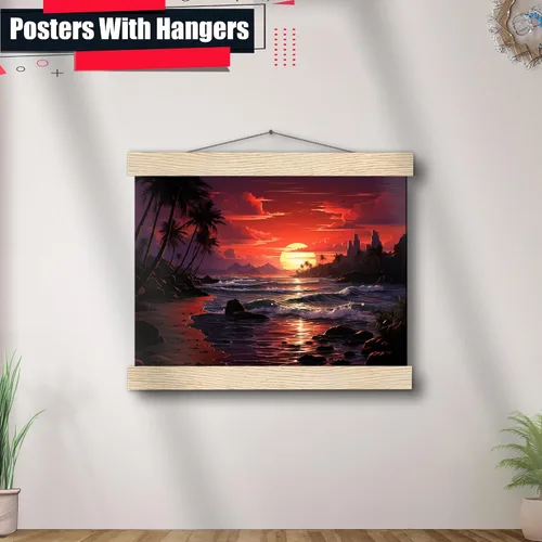 Vista 3 de Neon Sunset Vibes Florida Synthwave Sunset Framed poster Print, Retro Miami Style Wall Art, Decor poster, Art Decor