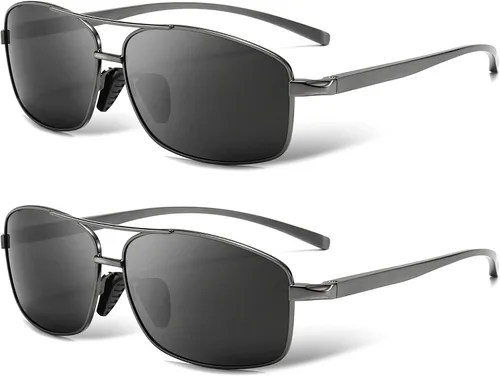 Vista 17 de SUNGAIT lentes de sol polarizados rectangulares livianos con protección 100% contra rayos UV