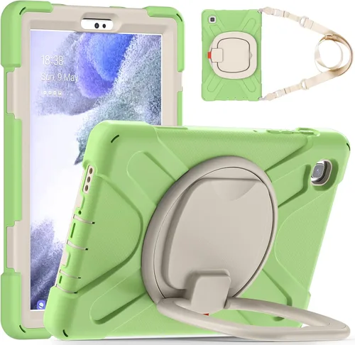 Vista 33 de 360 Rotation Case for Galaxy Tab ActivePro/Tab Active4 Pro/Active 5 Pro 10.1" Sturdy Cover Rotate Ring Stand Shoulder Carrying Strap Hand Strap