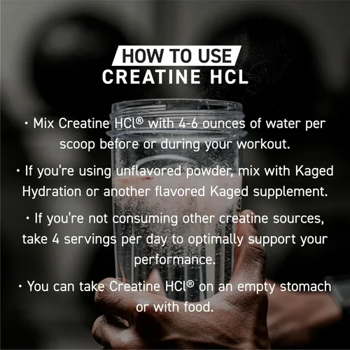 Vista 8 de Cápsulas de Creatina HCl Kaged 7X Concentrada vs Mono Construcción Muscular y Recuperación Alta Absorción Sin Hinchazón Creatina