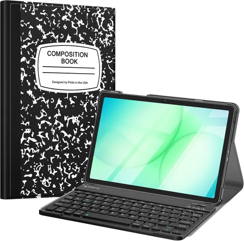 Vista 9 de FINTIE Funda con teclado para Samsung Galaxy Tab A11 Plus/A9 Plus 11'', color negro 3 ángulos de visión, teclado Bluetooth desmontable, batería