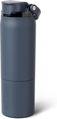 Vista 64 de BrüMate Rise - Botella de agua de 25 onzas con pajita de silicona cubierta 100 % a prueba de fugas, botella de agua de acero inoxidable aislada