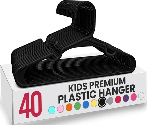 Vista 28 de Utopia Home Paquete de 20 Perchas para Niños - Perchas de Plástico para Bebé de 11.5 Pulgadas para Armario - Perchas para Niños para Ropa y Percha