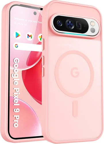 Vista 74 de Funda para teléfono Google Pixel 9 Pro XL, Compatible con Magnético, Protección contra Caídas de Grado Militar Translúcida Mate Resistente a Golpes