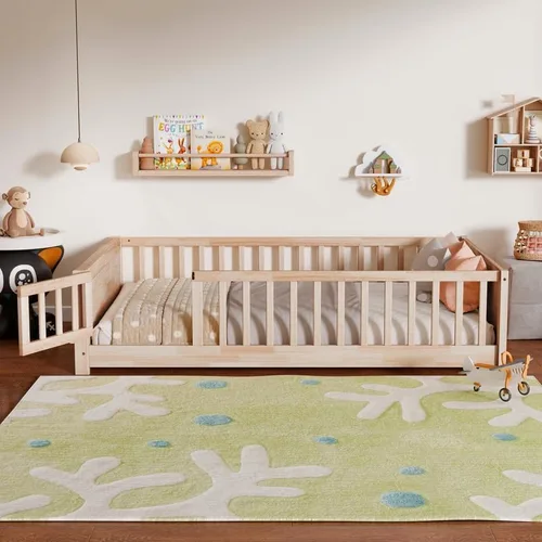 Vista 17 de Bellemave Cama Montessori de tamaño matrimonial con tablillas Blanco