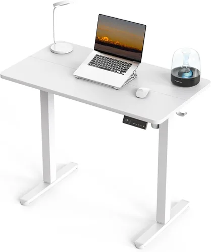 Vista 8 de Escritorio eléctrico de pie de 35 x 20 pulgadas, escritorio compacto de altura ajustable para espacios pequeños, estación de trabajo ergonómica