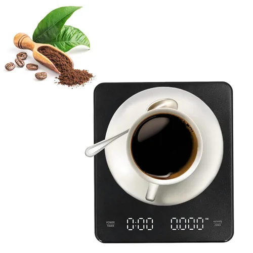 Vista 9 de BestAlice Báscula digital de cocina, 6.6 lbs/0.00 oz, báscula de alimentos multifunción de alta precisión, báscula de café electrónica recargable