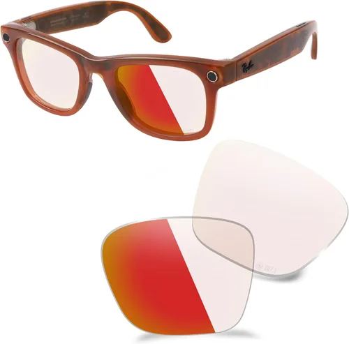 Vista 17 de ANSI Z87.1 Replacement Lens for Ray-Ban Meta Wayfarer Gen1&2&3 Al Glasses Negro ónice