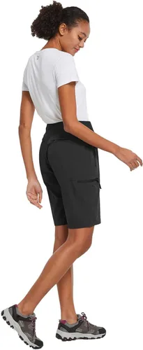 Vista 5 de BALEAF Bermudas largas de senderismo para mujer, de secado rápido, pantalones cortos de golf, ligeros, con bolsillos, UPF 50+, para campamento