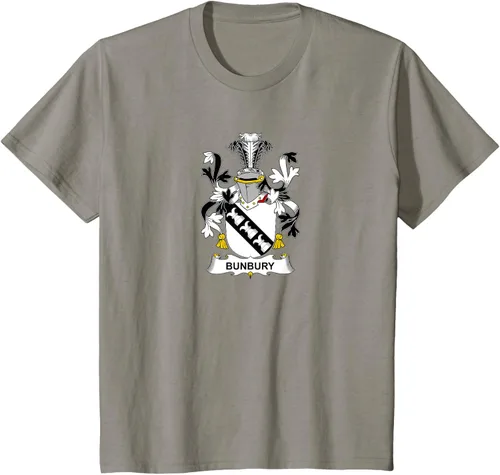 Vista 22 de Bunbury Coat of Arms - Camiseta con escudo familiar Negro