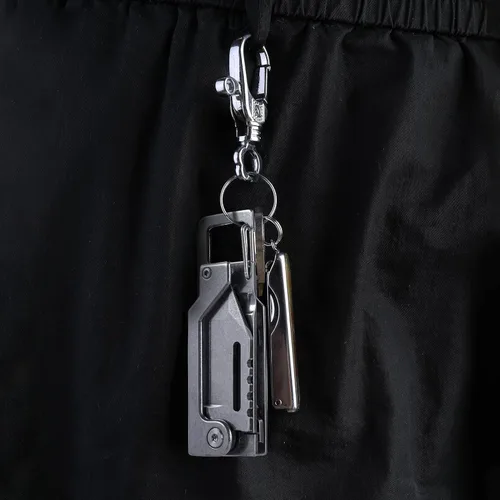 Vista 7 de EDCFANS Llavero multiherramienta con cuchillo, llaveros multiherramienta, regalos del Día del Padre para hombres, cuchillos de bolsillo Tanto