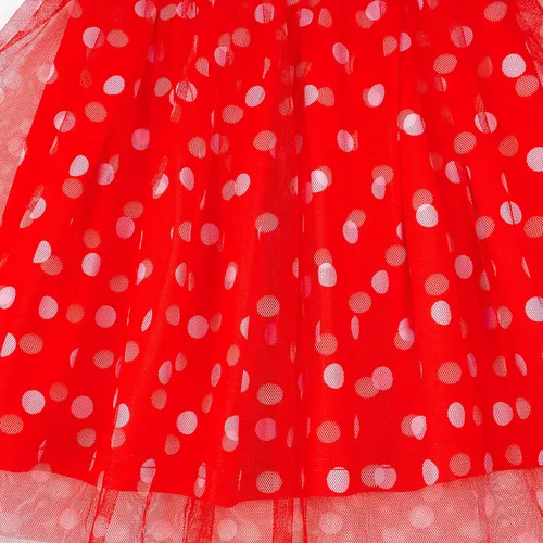 Vista 5 de Minnie Costume for Girls Polka Dots Princess Dress Kids Sleeveless Sling Cute Cartoon Halloween Cosplay Party Dress Up