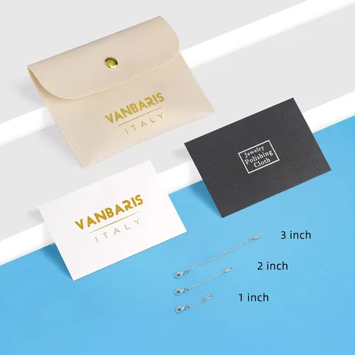 Vista 9 de VANBARIS Extensores de collar de plata esterlina para mujer, extensor de cadena de plata de ley para collares, juego de 3 piezas (1, 2, 3 pulgadas)