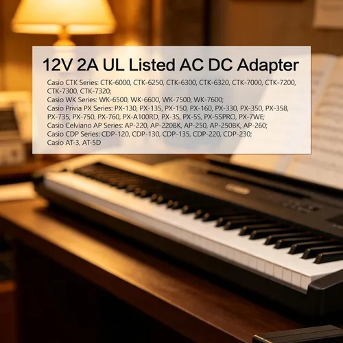 Vista 2 de Cargador de suministro de adaptador de CA de 12V 2A para reemplazo de cable