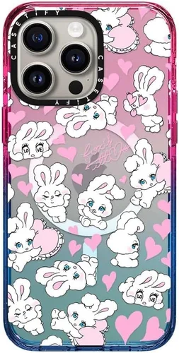 Vista 17 de CASETiFY Funda para iPhone 15 Pro Max, compatible con MagSafe Protección contra caídas de grado militar 4x de 8.2 pies Cheetah Paradise Pink
