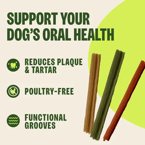 Vista 4 de WHIMZEES by Wellness Stix - Masticables dentales naturales para perros, golosinas de larga duración, sin granos, refresca el aliento, raza extra