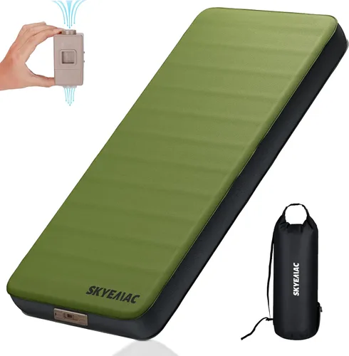 Vista 8 de SKYEMAC Colchoneta de dormir de espuma viscoelástica autoinflable con bomba incorporada – R-Value 13, tamaño matrimonial