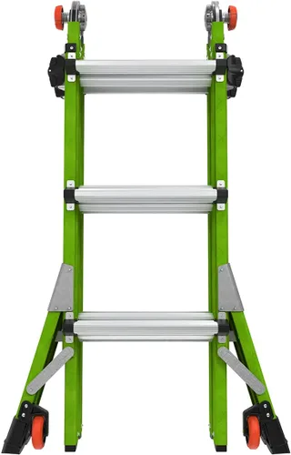 Vista 12 de Little Giant Escaleras Dark Horse 2.0 FG 13', verde de alta visibilidad