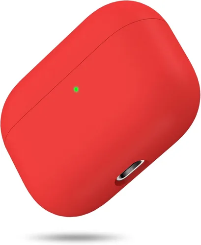 Vista 8 de Miracase Funda protectora de silicona líquida de triple capa para AirPods Pro, versión 2019 LED visible, a prueba de golpes, funda de silicona suave
