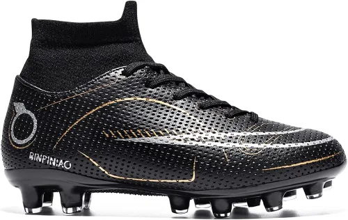 Vista 6 de Zapatos de fútbol para niños y niñas, para exteriores, interiores, para entrenamiento de fútbol y césped atlético