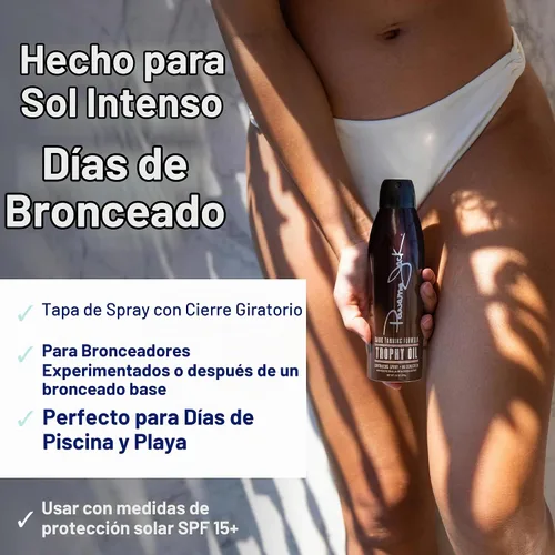 Vista 3 de Panama Jack Trophy Suntan Oil Spray, SPF 0, 5.5 onzas (paquete de 1)