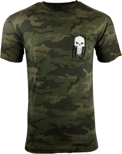 Vista 3 de Howitzer Style Camiseta para hombre Skull Freedom Flag Military Grunt MFG