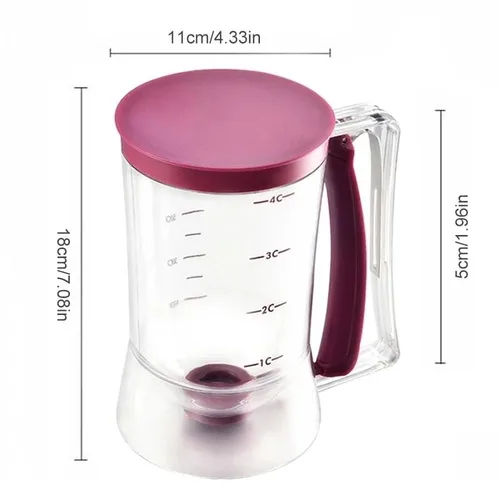 Vista 6 de Cupcakes Dispensador de panqueques para galletas, magdalenas, gofres para hornear, dispensador de masa, dispensador de crema, dosificador de taza