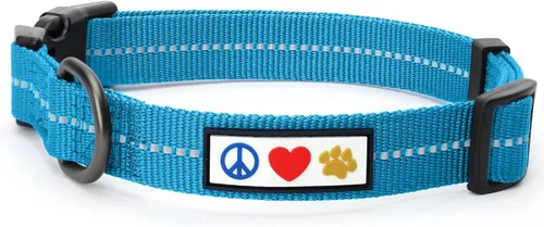 Vista 19 de Collar de entrenamiento reflectante para perros, de la marca Pawtitas, Negro